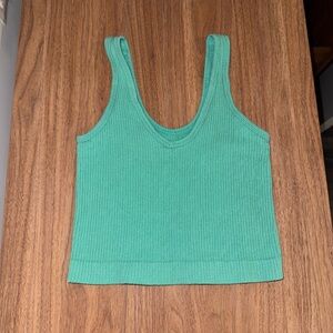 Urban Outfitters Teal Ribbed Tank Top